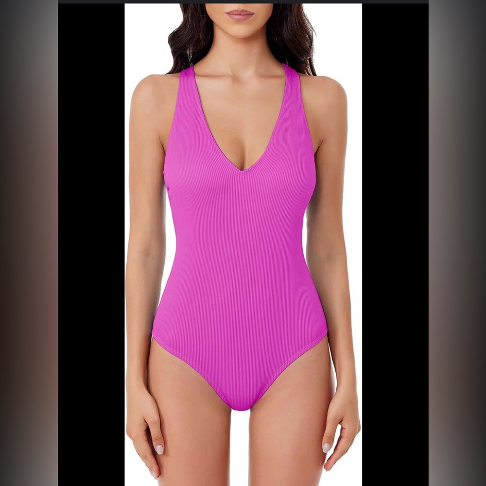 BCA by Rebecca Virtue Madilynn One Piece Swimsuit Scoop Neck Tie